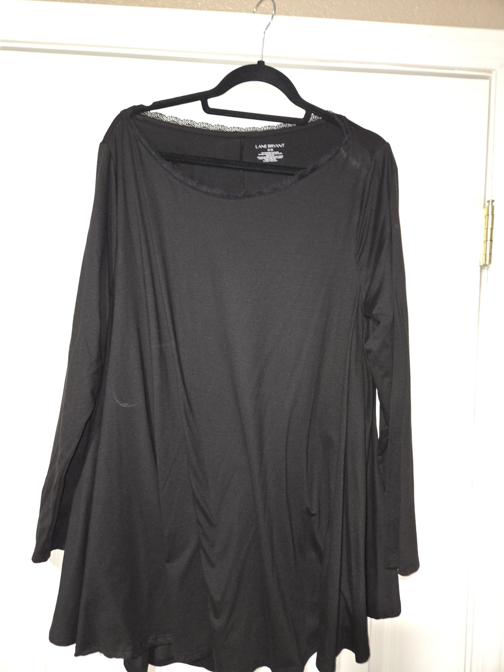 Lane Bryant Black Long Sleeve Swing Top
